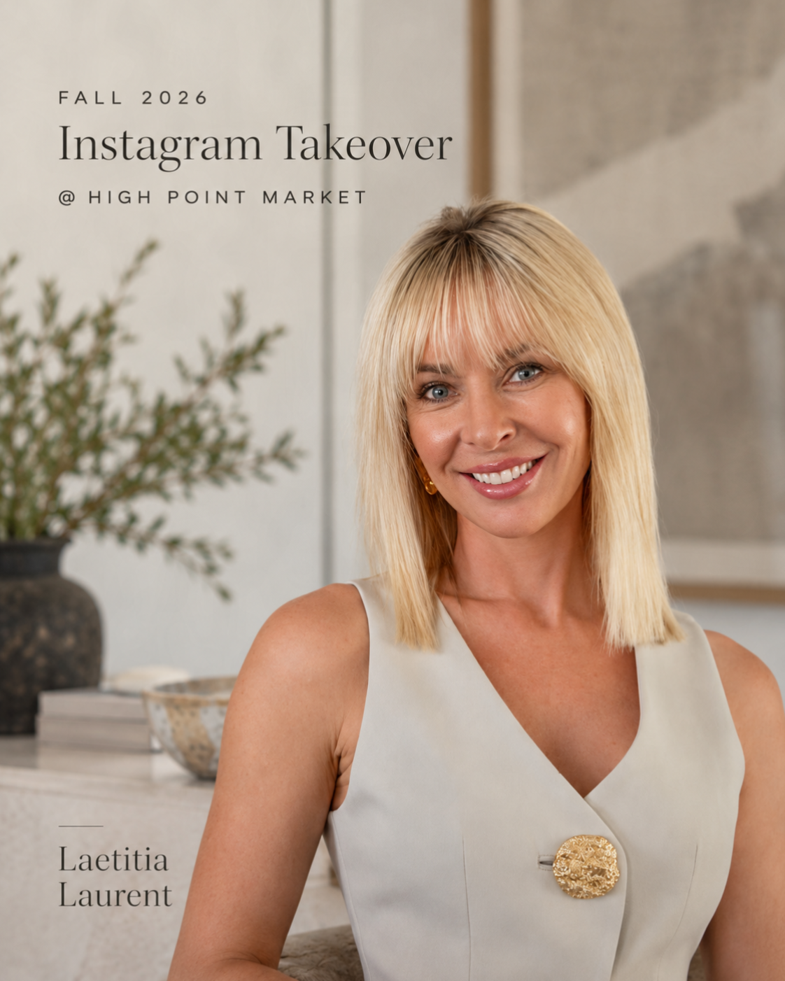 Laetitia Laurent High Point Market Instagram takeover announcement